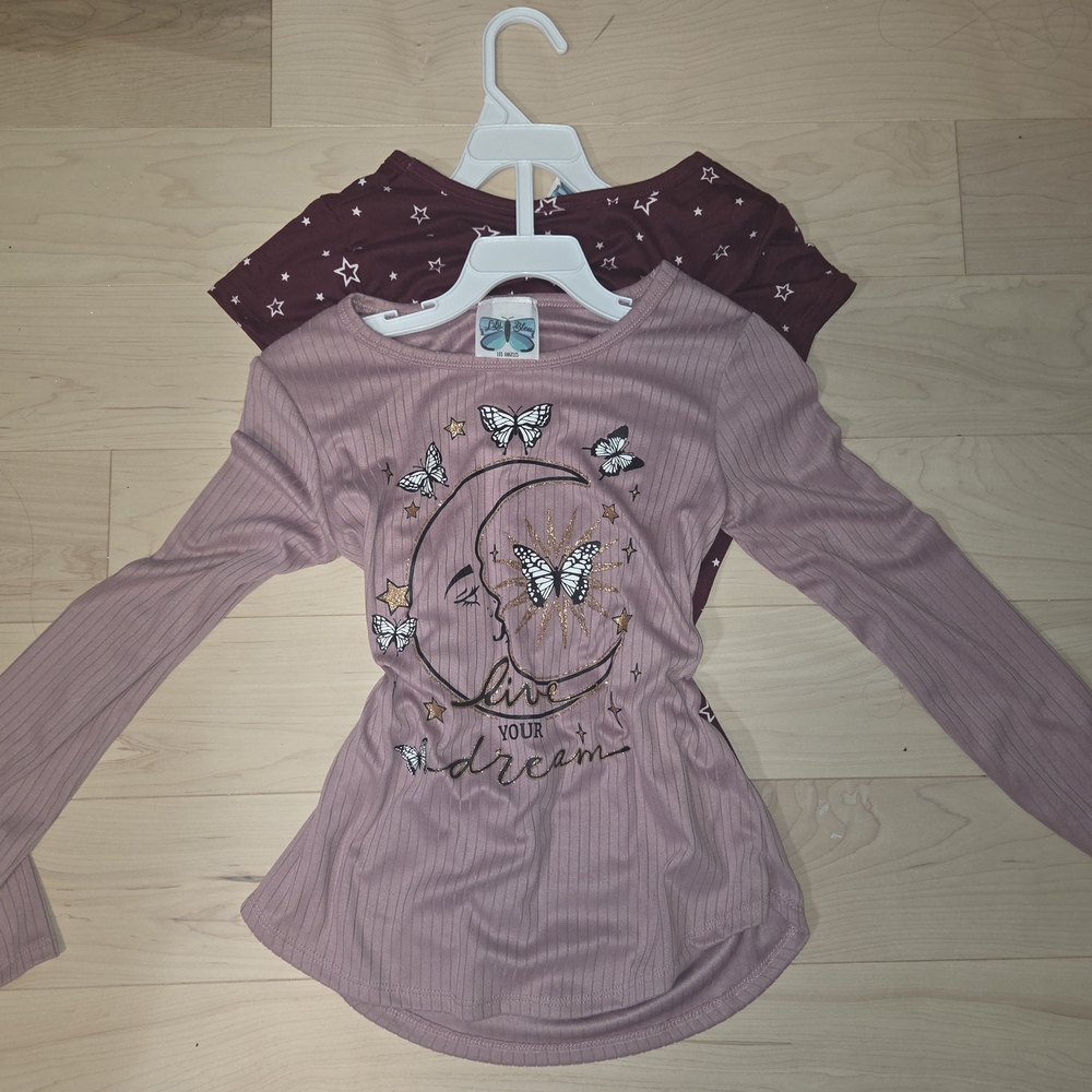 Lily Bleu Butterfly Dream Long Sleeve Tee - Pink